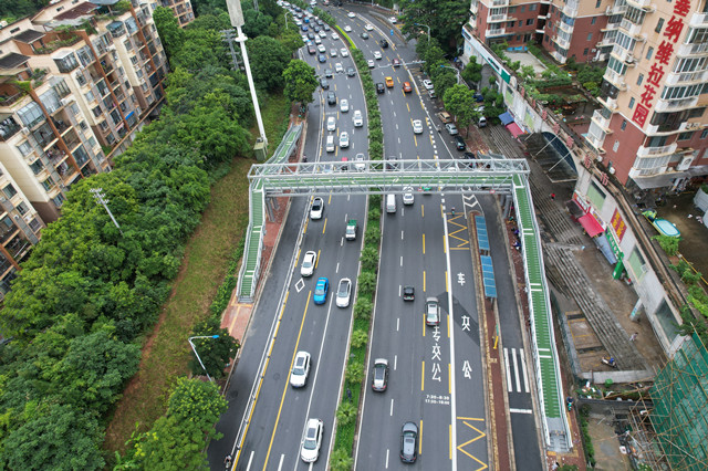 為民辦實(shí)事項(xiàng)目丨鳳凰嶺路塞納維拉花園小區(qū)人行天橋7月4日開放交通